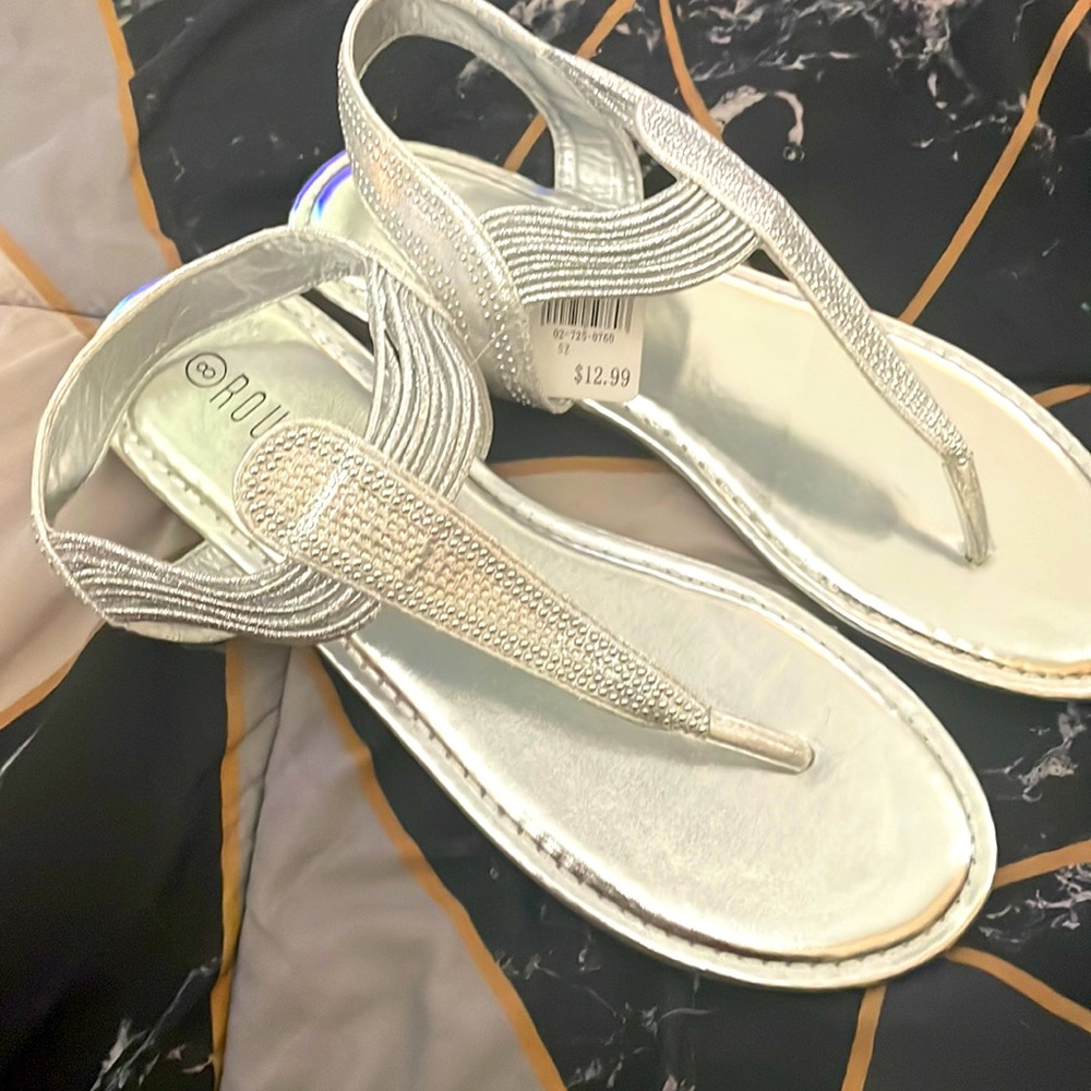 Silver sandals